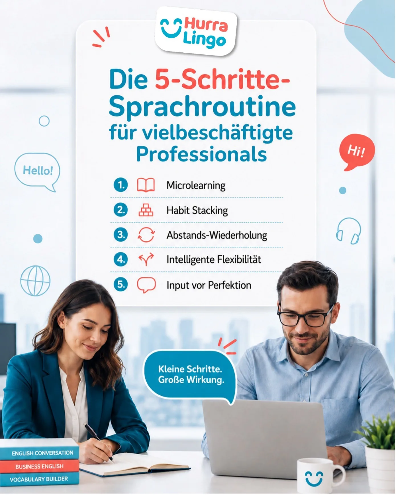 Die 5-Schritte-Sprachroutine für vielbeschäftigte Professionals